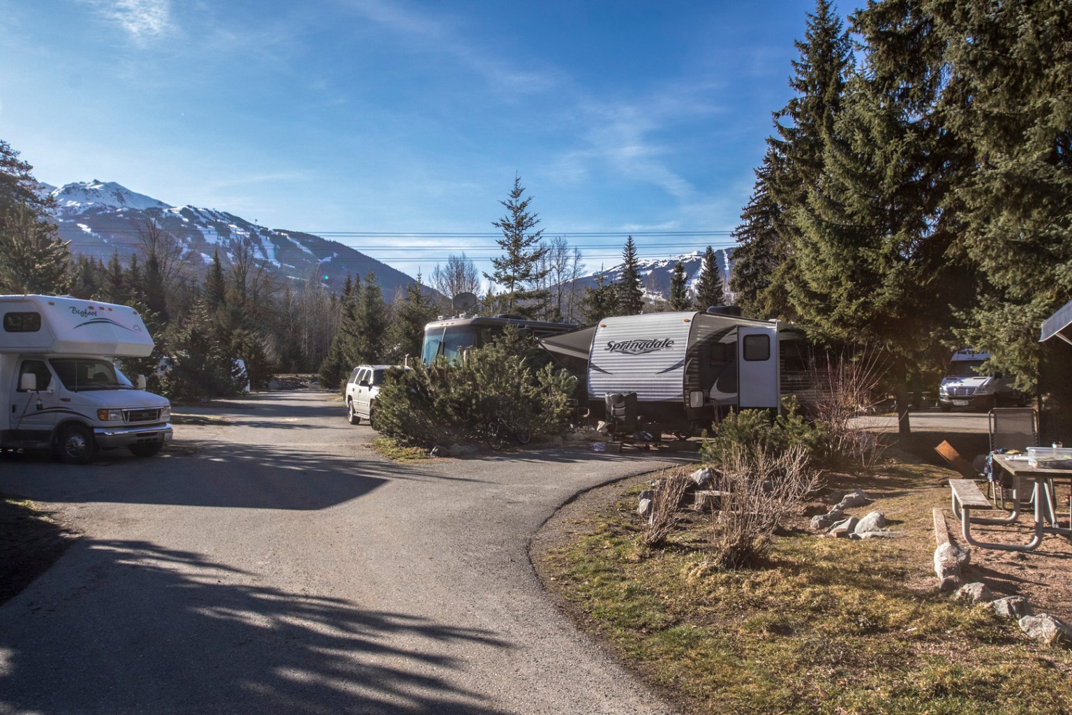 Riverside Resort Camping in Whistler