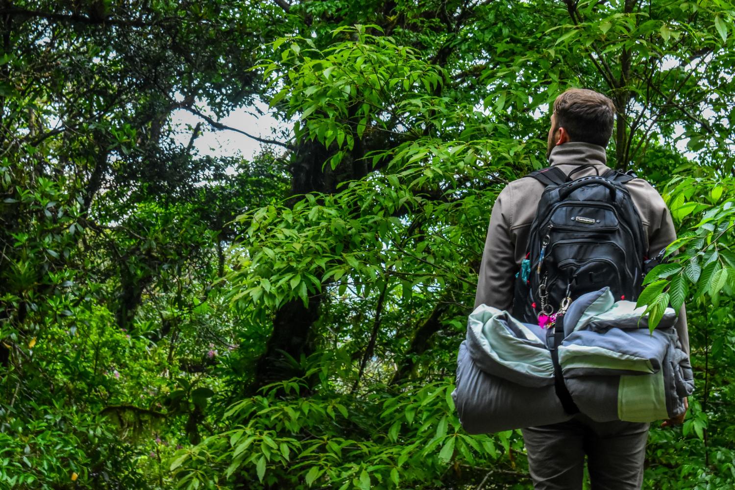 Camping in Whistler, backpack