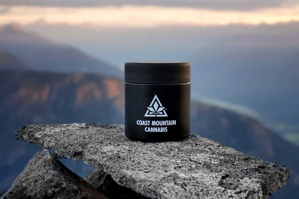 Coast Mountain Cannabis, in front of mountains