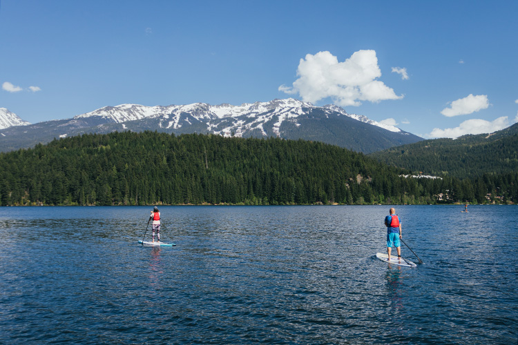 Paddleboarding at Alta Lake